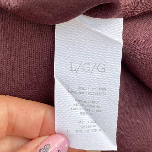 CABI Entice Long Sleeve Blouse Plum Style 3092 Size Large. VGUC! - Picture 6 of 7